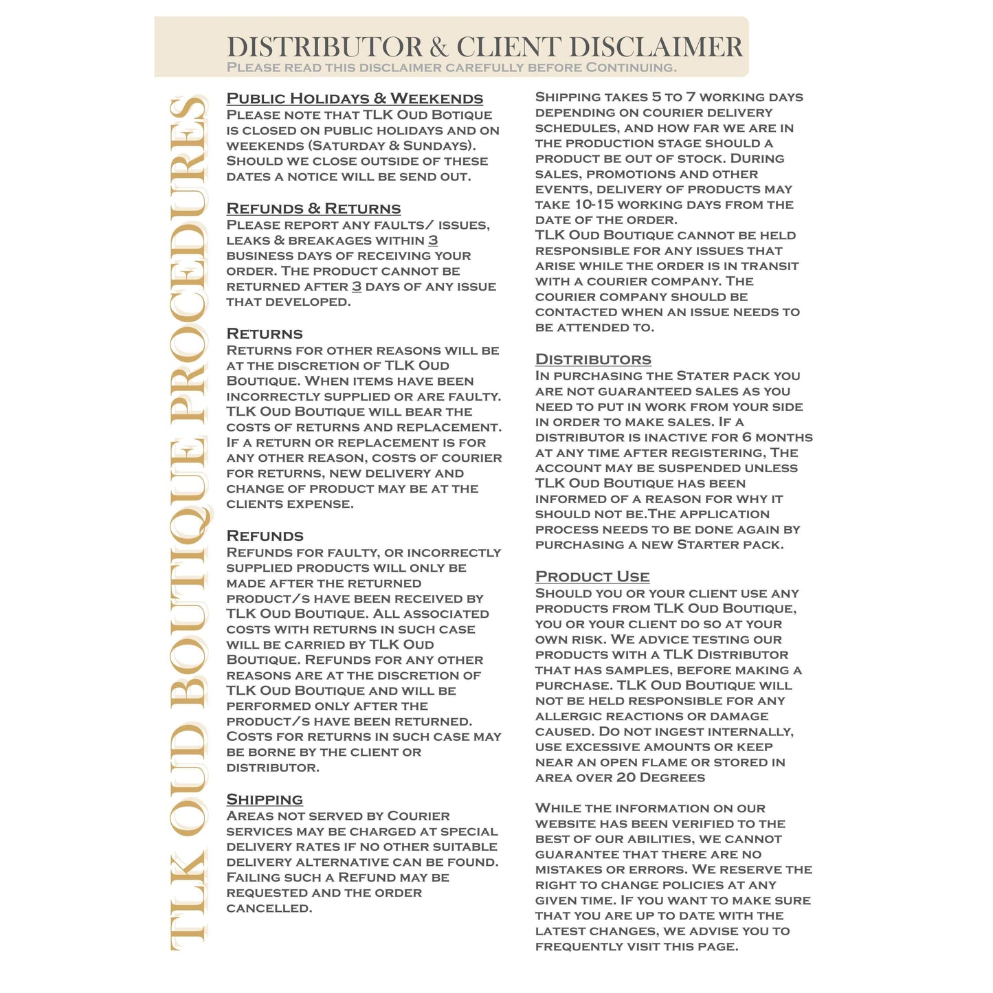 Distributor Starter Pack