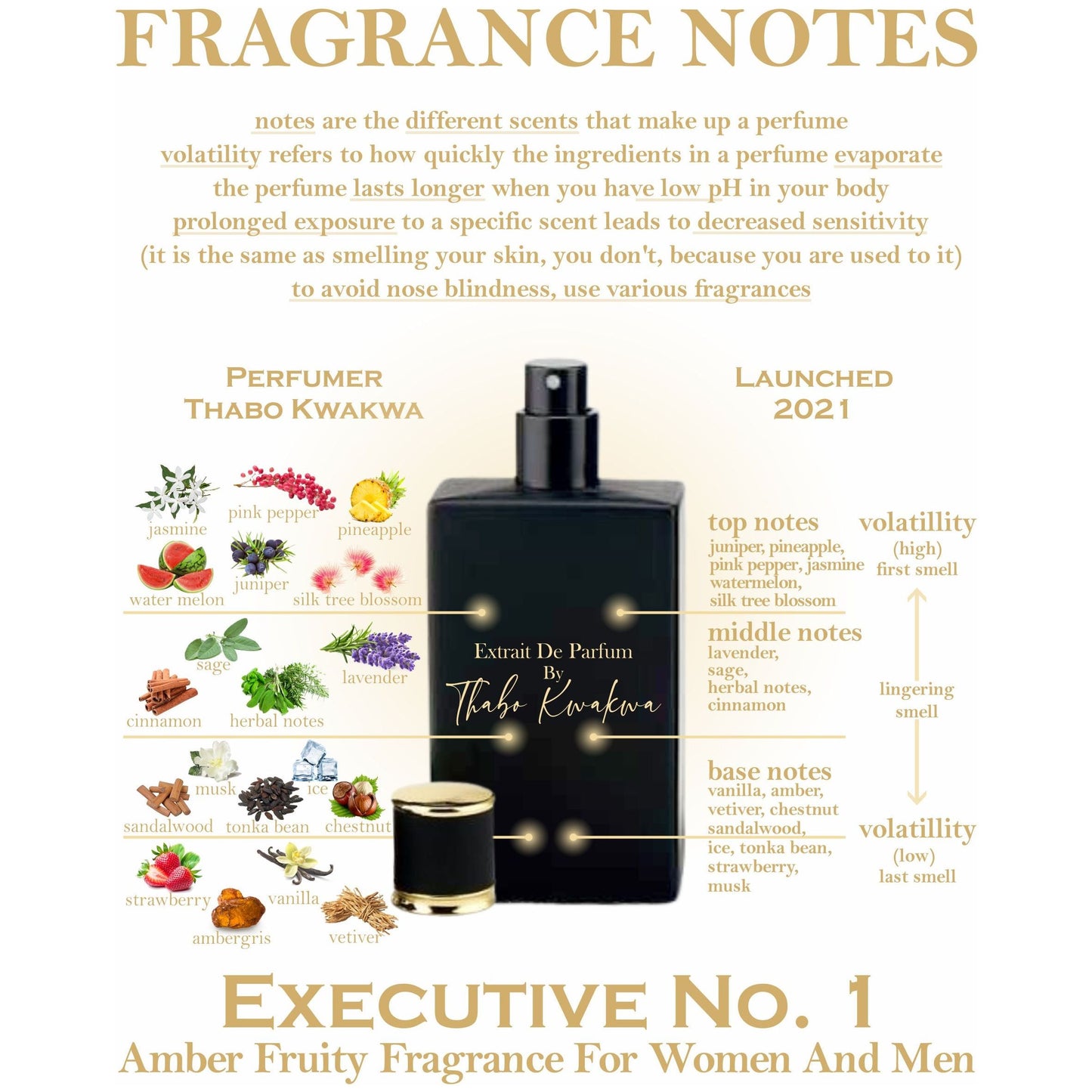 Executive 1 - Square Bottle - 100ml - Unisex