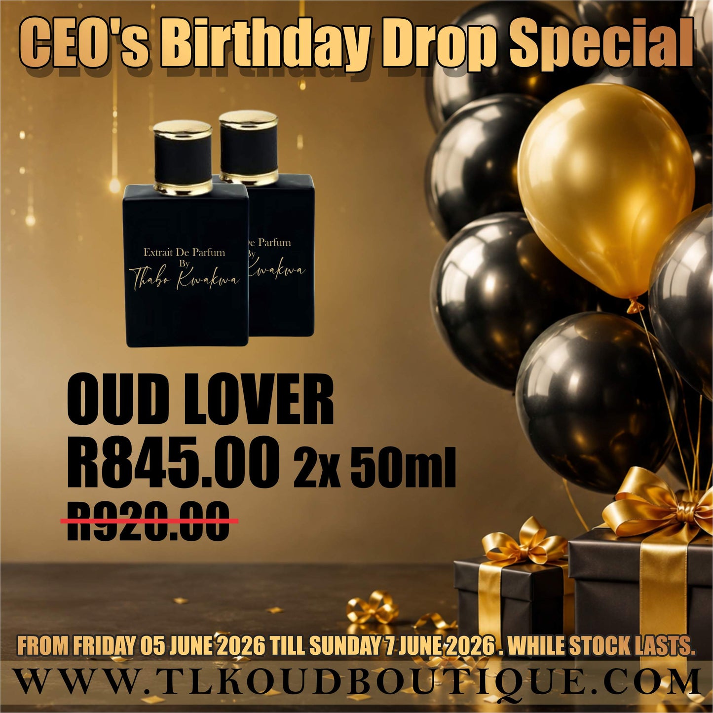 Birthday Special 50ml x2 -Oud Lover - Square Bottle