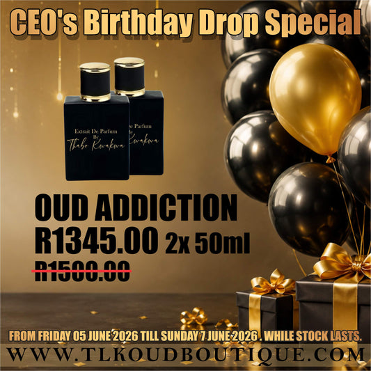 Birthday Special 50ml x2 - Oud Addiction - Square Bottle