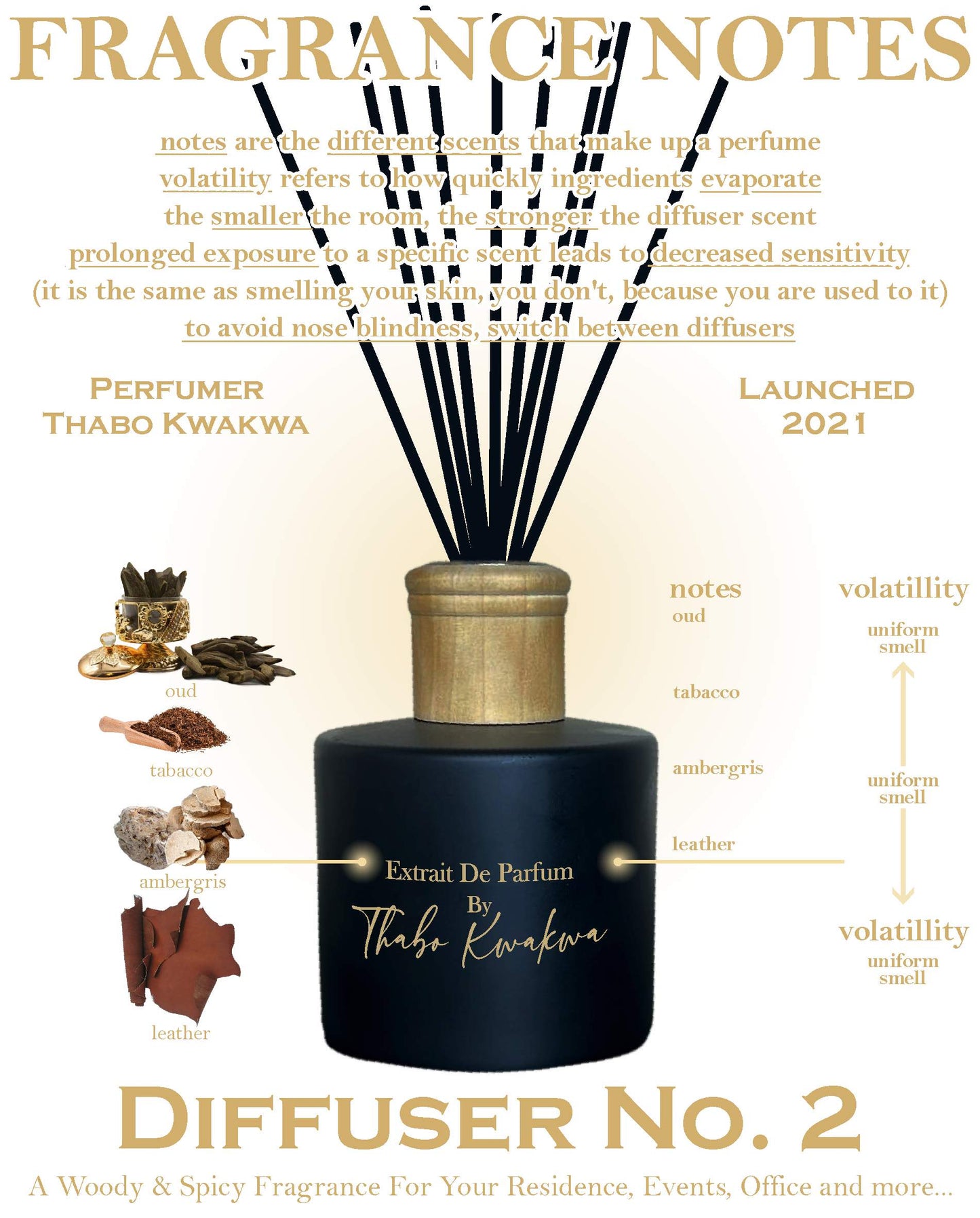 Diffuser 2 - 200ml - Woody & Spicy