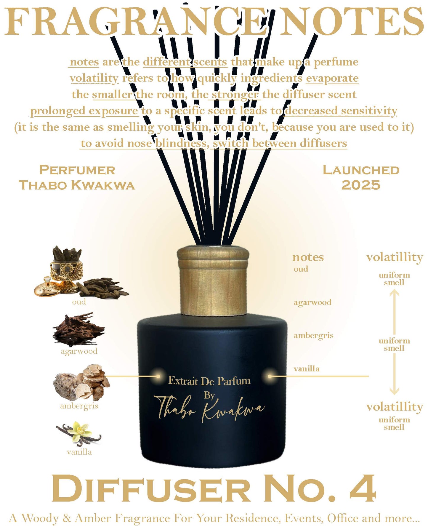 Diffuser 4 - 200ml - Woody Amber